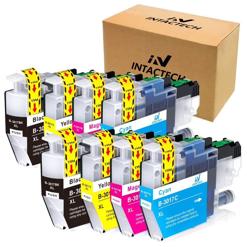 IN INTACTECH Intactech LC3017XL Compatible Ink Cartridges Replacement for Brother 3017XL LC3017 High Yield for MFC-J6930dw MFC-J5330dw MFC-J6530dw MFC-J6730dw (8-Pack, 2 Black,2 Cyan,2 Magenta,2 Yellow) - Image 1